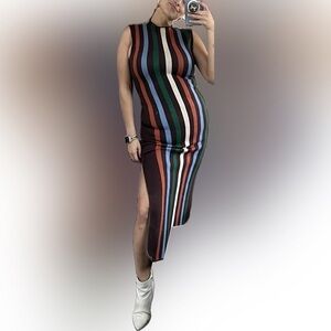 Lelis ✨SLEEVELESS MOCK NECK STRIPE DRESS